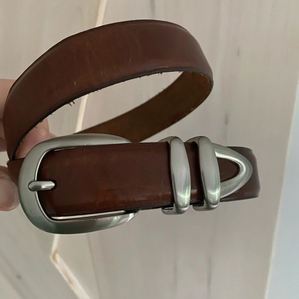 Men's Brown Leather Belt Size S